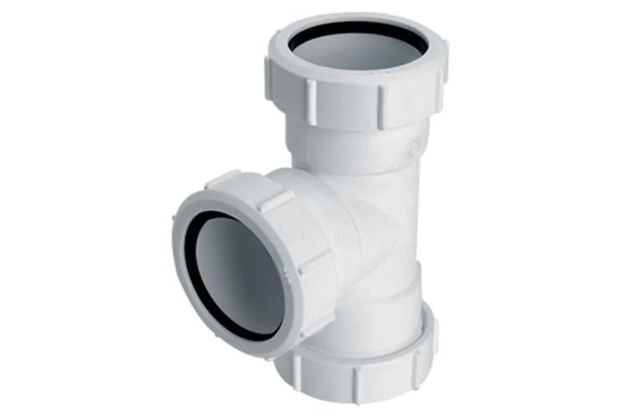 Тройник McAlpine пластиковый d40 с гайками