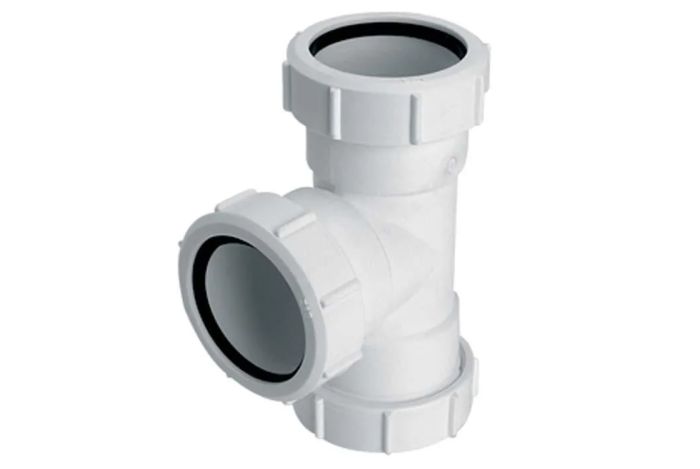 Тройник McAlpine пластиковый d50 с гайками