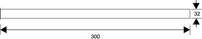 Труба McAlpine хромированная для сифона для умывальника 32 х 300 мм RS4