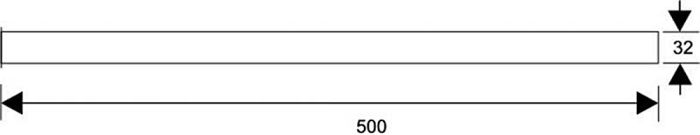 Труба McAlpine хромированная для сифона для умывальника 32х500 мм