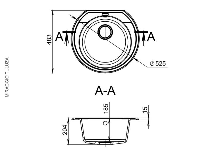 Кухонная мойка Miraggio TULUZA терра