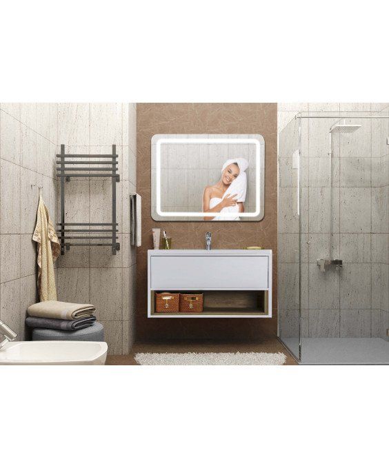 Тумба BRAVO 80-A з умивальником Cosmopolitan 80 біла