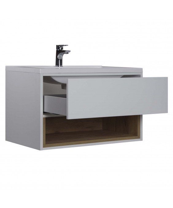 Тумба BRAVO 80-A з умивальником Cosmopolitan 80 біла