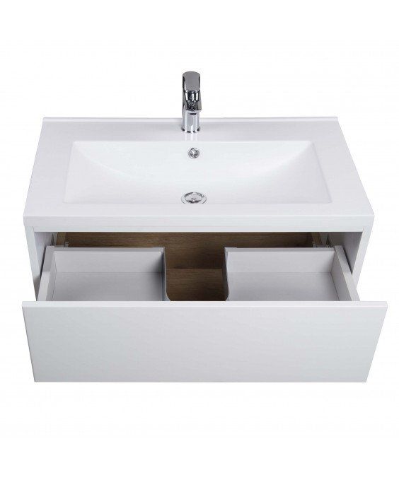 Тумба BRAVO 80-A з умивальником Cosmopolitan 80 біла