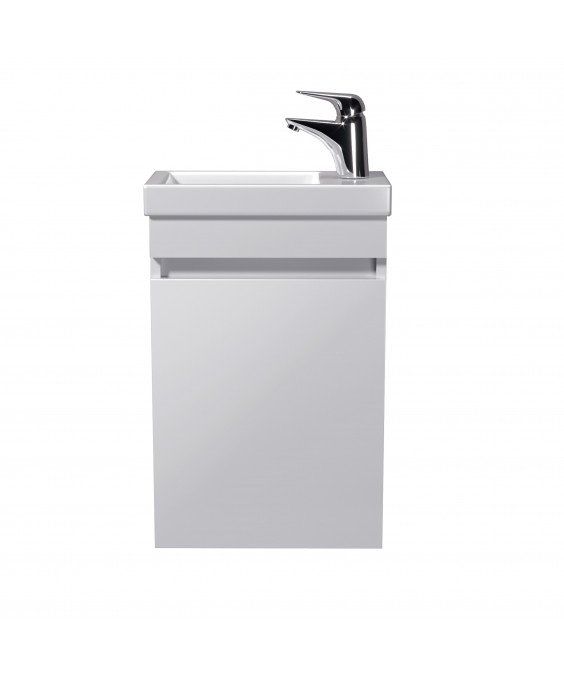 Тумба City White 40-A з умивальником Como 40 біла підвісна