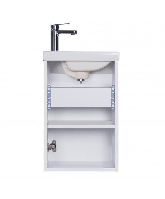 Тумба City White 40-A з умивальником Como 40 біла підвісна