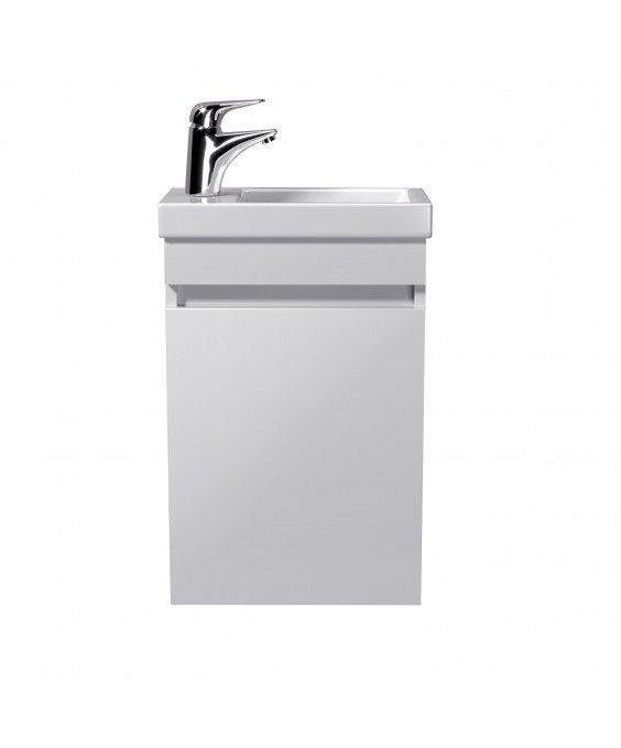 Тумба City White 40-A з умивальником Como 40 біла підвісна