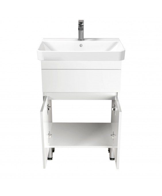 Тумба City White 60 с умывальником Vivace 60 белая на ножках