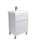 Тумба City White 60 с умывальником Como 60 напольная белая