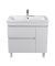 Тумба City White 80-U с умывальником Cosmo 80 напольная/подвесная