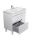 Тумба City White 80-U с умывальником Cosmo 80 напольная/подвесная
