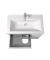 Тумба City White 80-U с умывальником Cosmo 80 напольная/подвесная