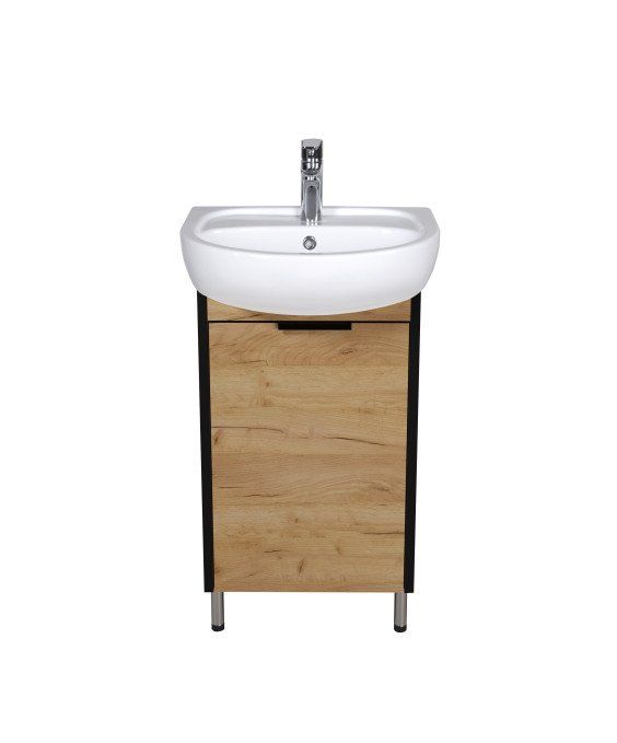 Тумба Dakota Craft 50 с умывальником Solo 50 дуб крафт