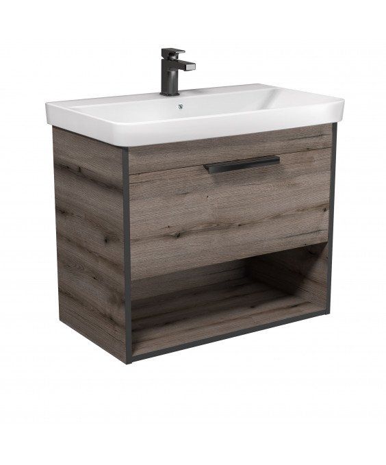 Тумба Denver 80-A с умывальником Vivace 80 Дуб Эвок