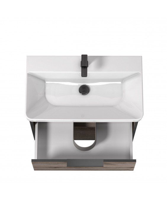Тумба Denver 80-A с умывальником Vivace 80 Дуб Эвок