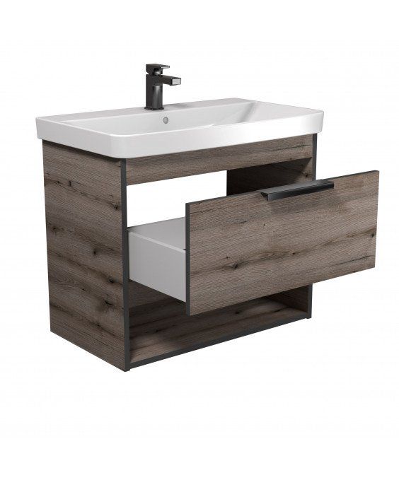 Тумба Denver 80-A с умывальником Vivace 80 Дуб Эвок
