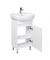 Тумба Фокус 50 с умывальником Solo 50 белая