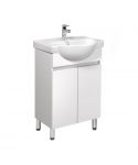 Тумба Фокус 55 с умывальником Freja 55 белая