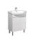 Тумба Фокус 60 с умывальником Runa 60 / Лотос 60 белая