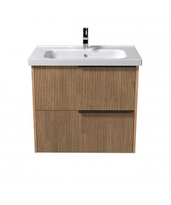 Тумба Grace 70-A з умивальником ID-70 дуб підсмажений