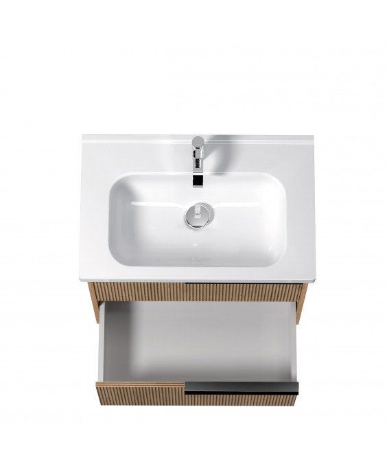 Тумба Grace 70-A з умивальником ID-70 дуб підсмажений