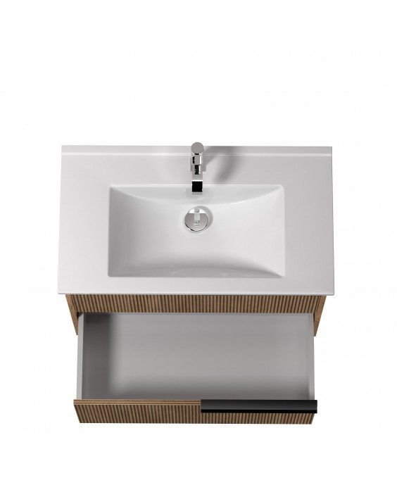 Тумба Grace 80-A с умывальником Su-80 дуб поджаренный