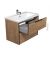 Тумба Line Craft 80 с умывальником Cosmo 80 дуб крафт