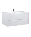 Тумба Marko 100-A с умывальником Cosmopolitan 100 белая
