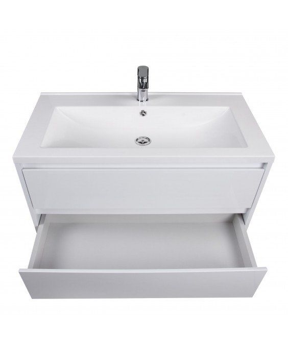 Тумба Marko 100-A з умивальником Cosmopolitan 100 біла