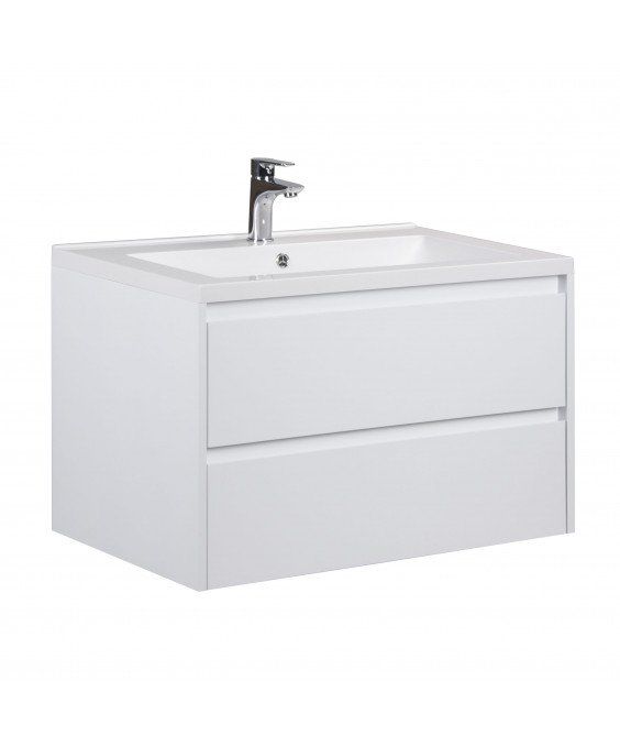 Тумба Marko 80-A с умывальником Cosmopolitan 80 белая
