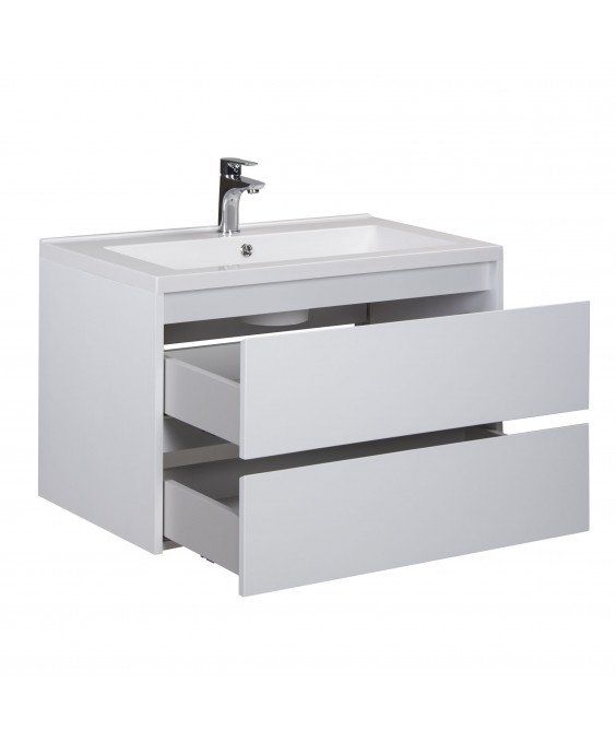 Тумба Marko 80-A с умывальником Cosmopolitan 80 белая