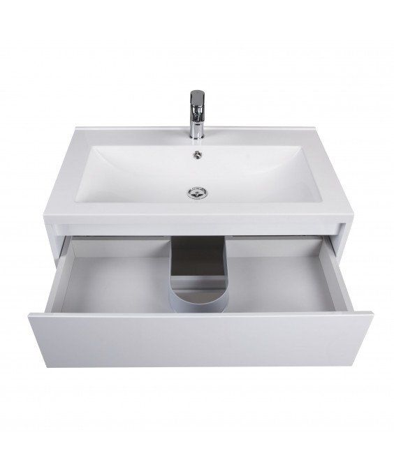 Тумба Marko 80-A с умывальником Cosmopolitan 80 белая