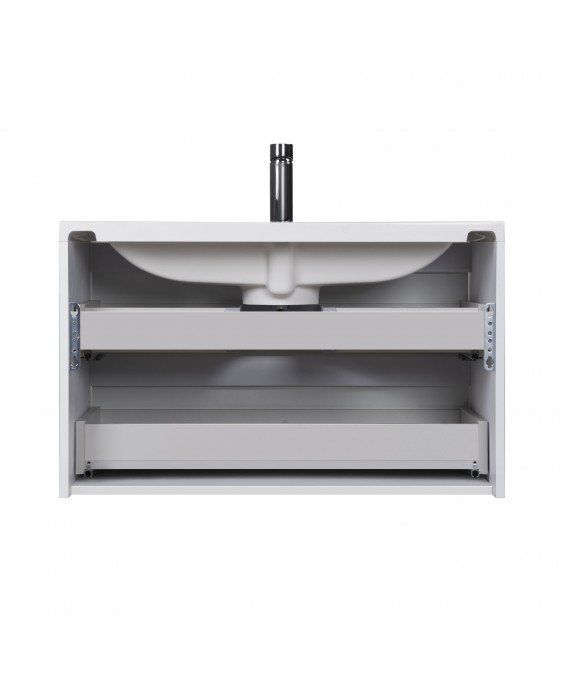 Тумба Marko 80-A с умывальником Cosmopolitan 80 белая