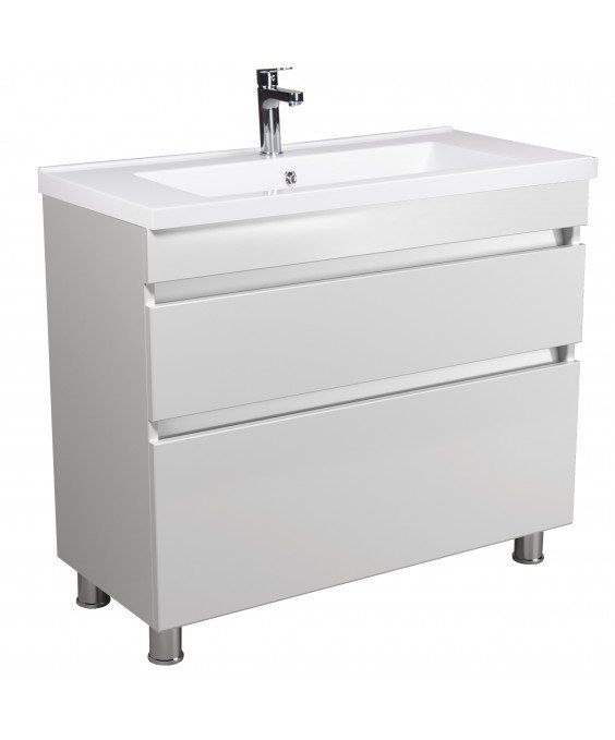 Тумба MoonShine 100 з  умивальником Cosmo 100 підлогова