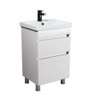 Тумба MoonShine 50 с умывальником Sempre 50 напольная