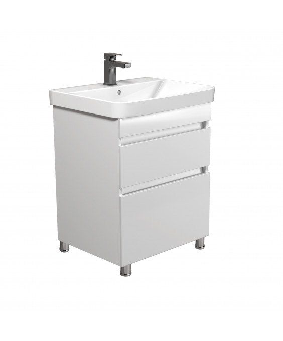 Тумба MoonShine 60 з умивальником Vivace 60 на ніжках