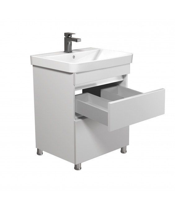 Тумба MoonShine 60 з умивальником Vivace 60 на ніжках