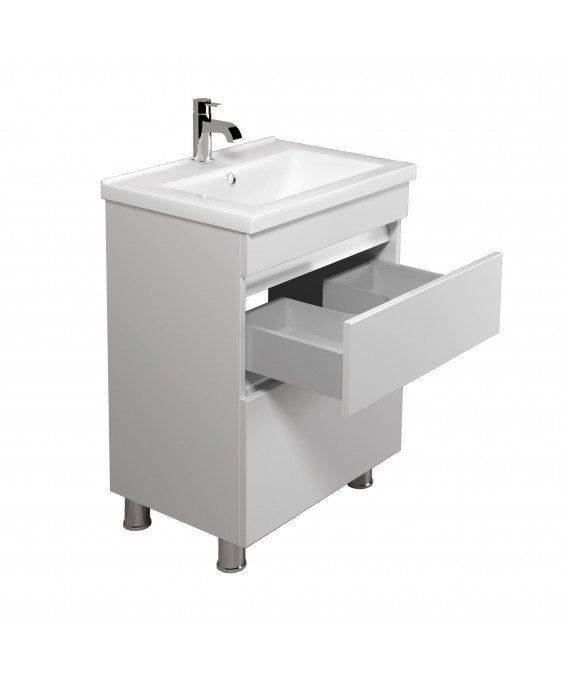 Тумба MoonShine 60 з умивальником Cosmo 60 підлогова