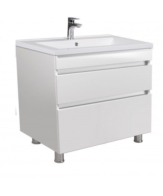 Тумба MoonShine 80 с умывальником Cosmo 80 напольная