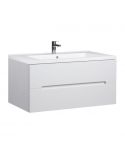 Тумба Octavio 100-A с умывальником Cosmopolitan 100 белая