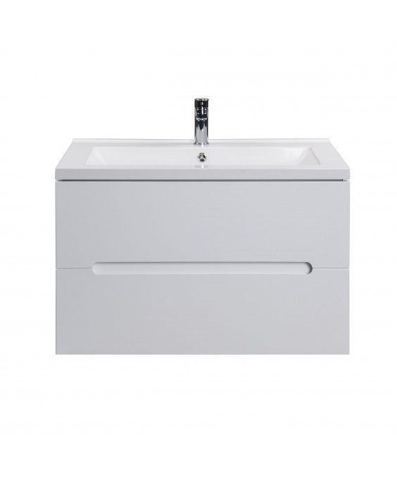 Тумба Octavio 80-A с умывальником Cosmopolitan 80 белая