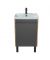 Тумба Olive 50-U с умывальником Sempre 50 графит с деревом