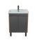Тумба Olive 60-U с умывальником Sempre 60 графит с деревом