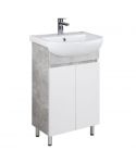 Тумба Oslo 50 Loft с умывальником Arteco 50 бетон-белая