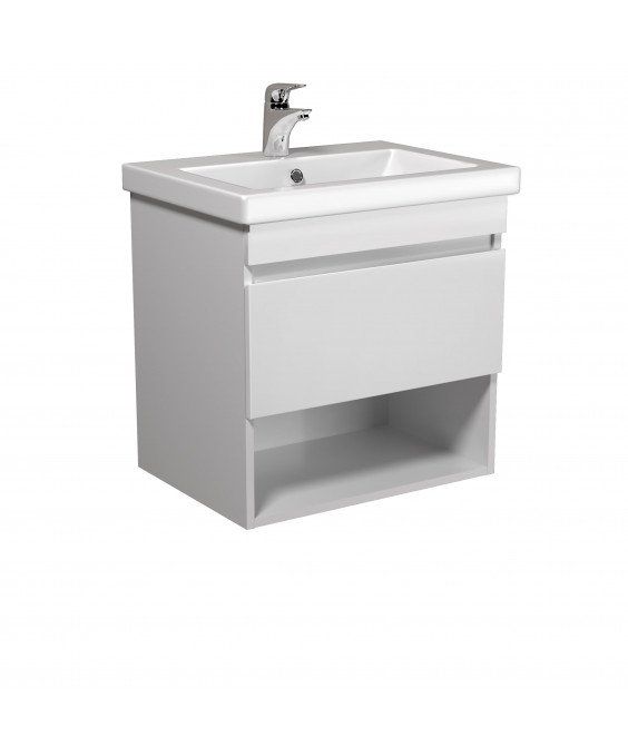 Тумба Oslo 60-А White з  умивальником Como 60 підвісна