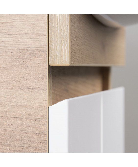 Тумба Oslo 60 Wood з умивальником Runa 60 дуб крафт/біла