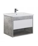 Тумба Oslo 70 Loft с умывальником Id-70 бетон/белая