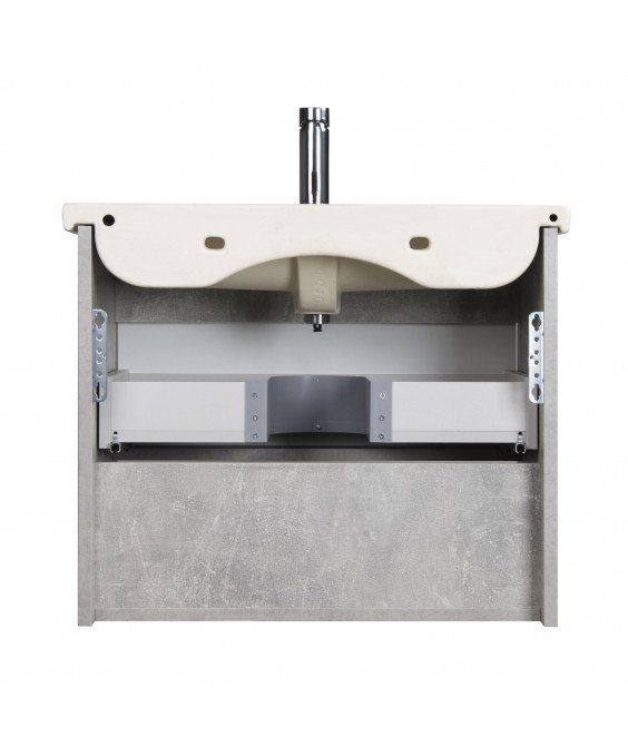 Тумба Oslo 70 Loft с умывальником Id-70 бетон/белая