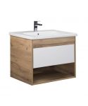 Тумба Oslo 70 Wood з умивальником ID-70 дуб крафт/біла
