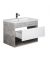 Тумба Oslo 80 Loft с умывальником Cosmo 80 бетон/белая